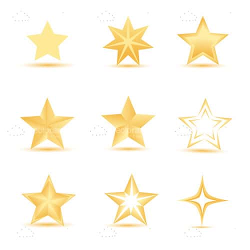 Golden Stars Icon Set